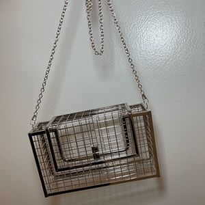 chain caged purse